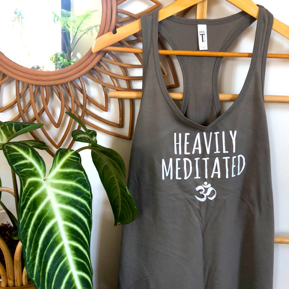 Heavily meditated Om symbol racer back tank top New without tags size medium